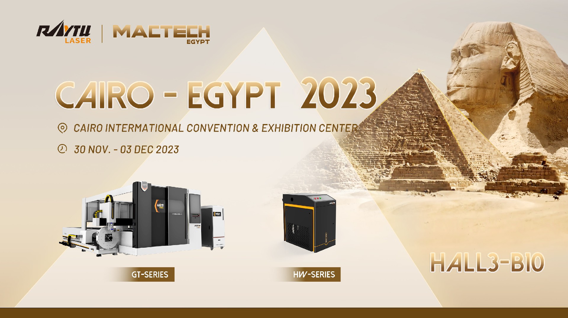 تدعوكم شركة Raytu Laser لزيارتنا في معرض Mactech القاهرة-مصر 2023 في الفترة من 30 نوفمبر إلى 3 ديسمب