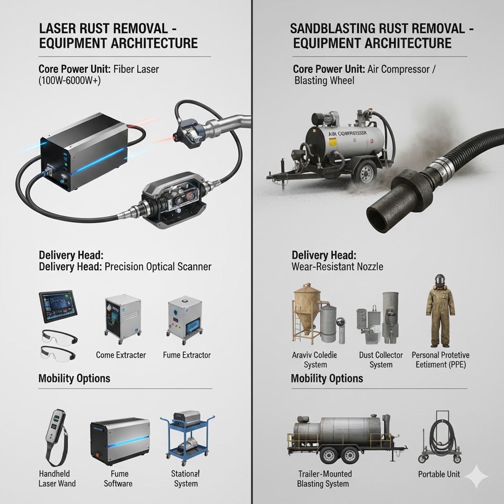 إزالة الصدأ بالليزر مقابل إزالة الصدأ بالرمل 2